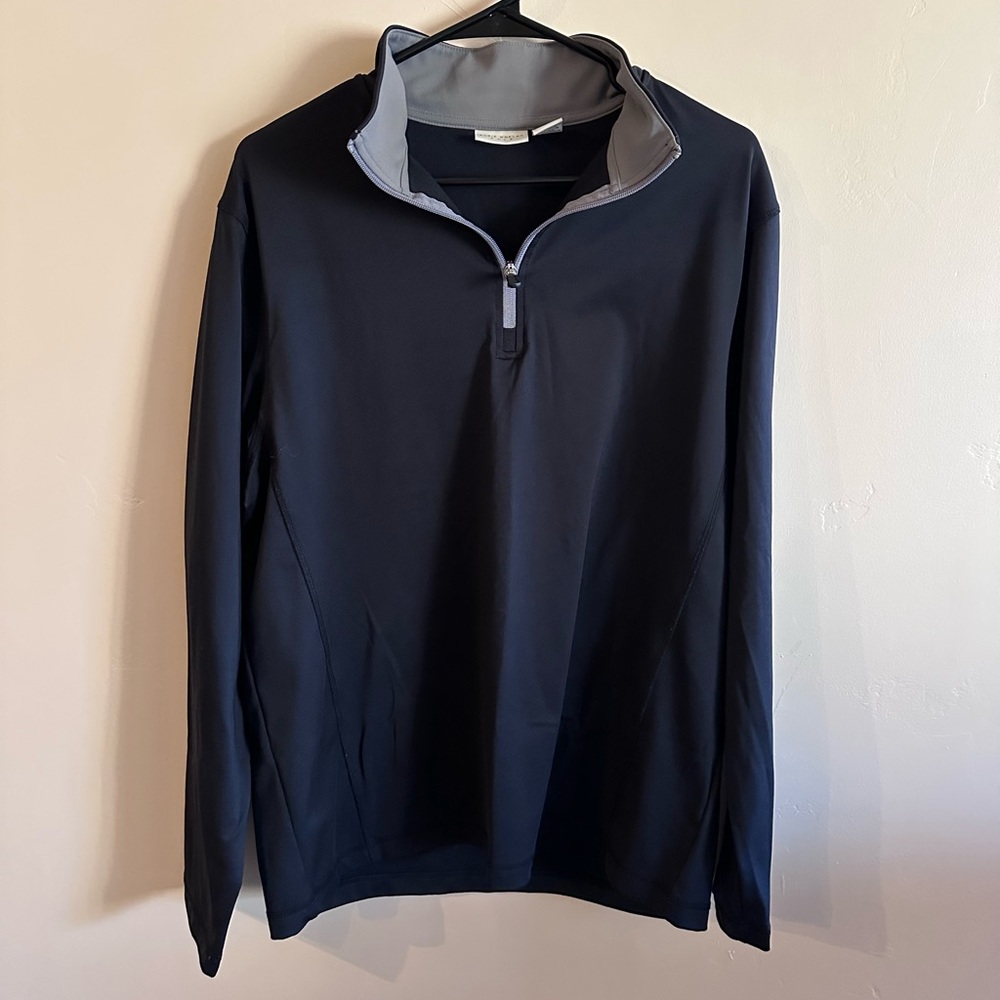 Elegant Navy Women's Quarter-Zip Sweatshirt